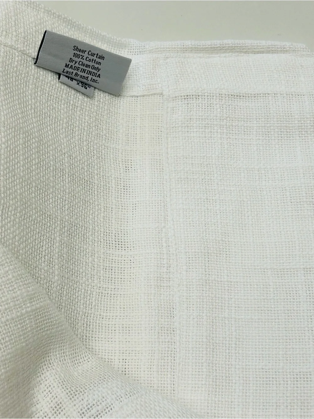 NWOT QUINCE Set Of 2 48x96 Cotton Sheer Curtains White 0081
